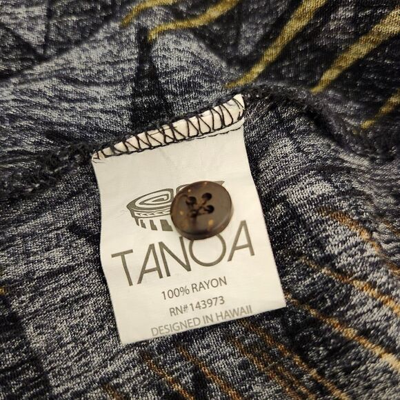 TANOA Nu'uuli Flutter Sleeve Girl's Dress TD801 Palm Leaf Made in Hawaii size 10 - Picture 6 of 10